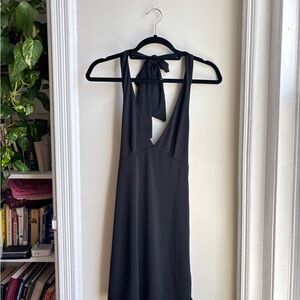 Abercrombie & Fitch Black Backless Halter Sundress